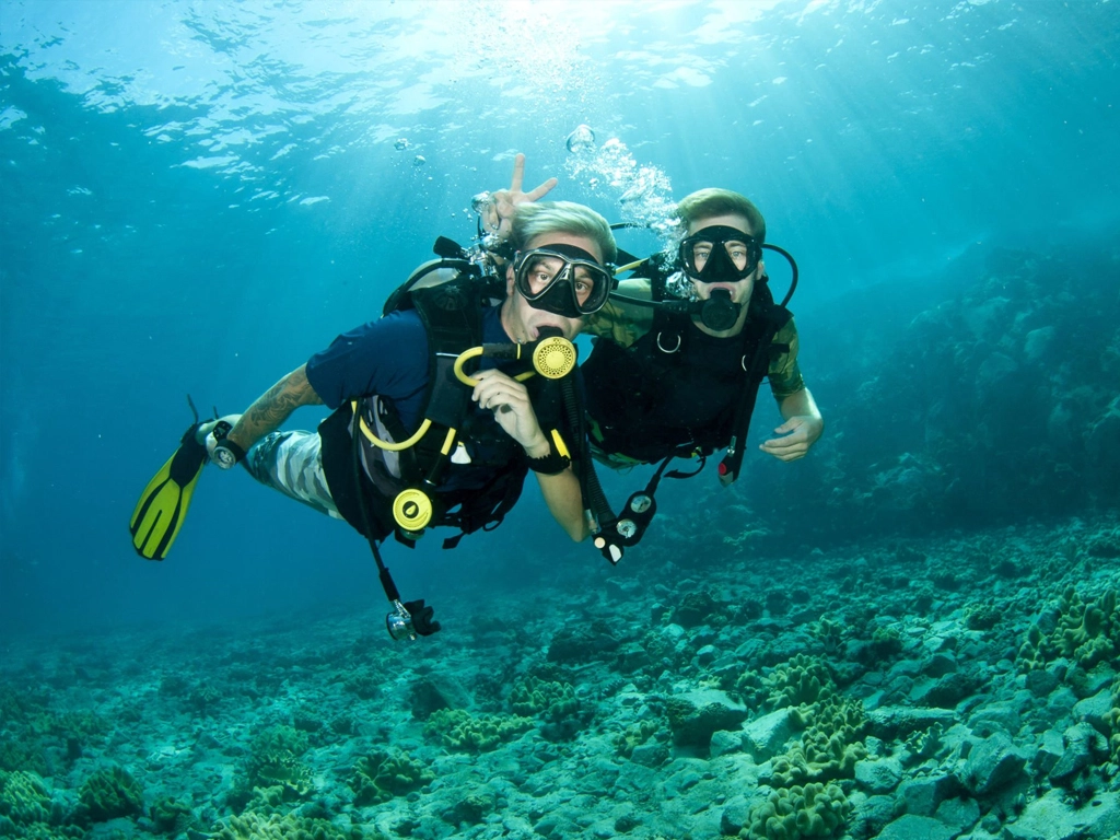 two scuba divers